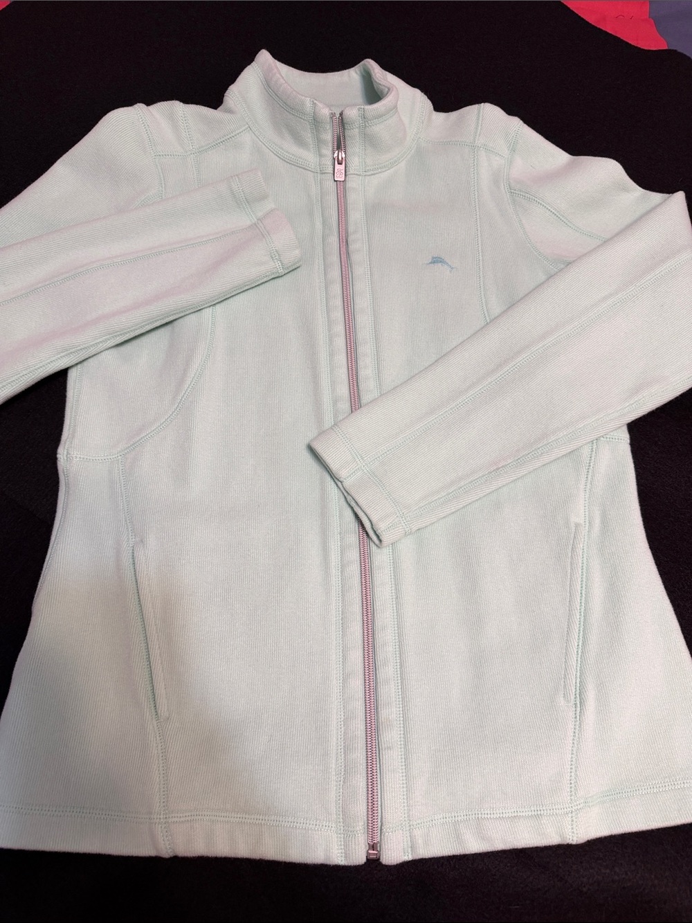 Tommy Bahama Mint Full-Zip Teddy Jacket